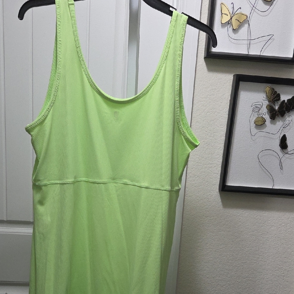 Ideology Active Light Lime Tank Tennis Dress - Picture 5 of 6